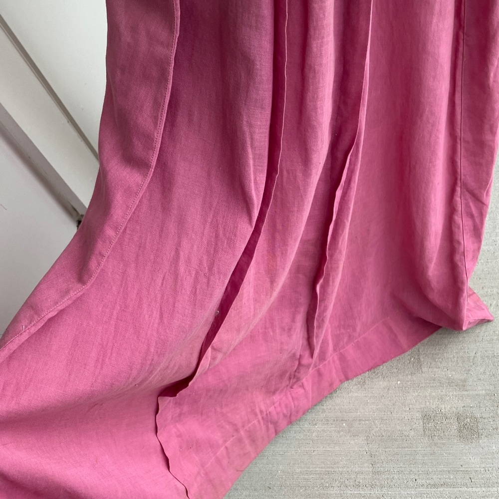 Vintage Antique Edwardian Cream Lace & Mauve Pink A-Line Empire Waist Maxi Dress - Picture 10 of 12